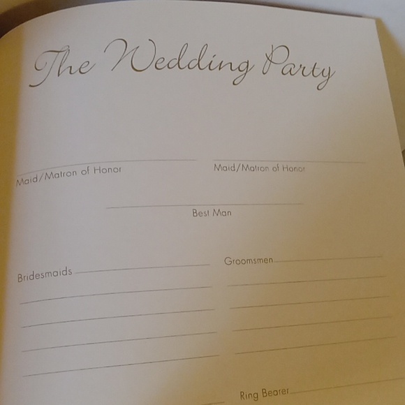 Burlap Lace Wedding Memory Book - Picture 4 of 5